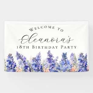 Lona 18 Aniversario de la fiesta de julio Bienvenida a 