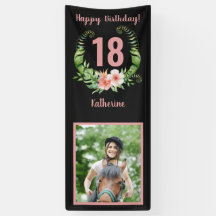 18 o cualquier edad Cumpleaños Rubor Floral rosa