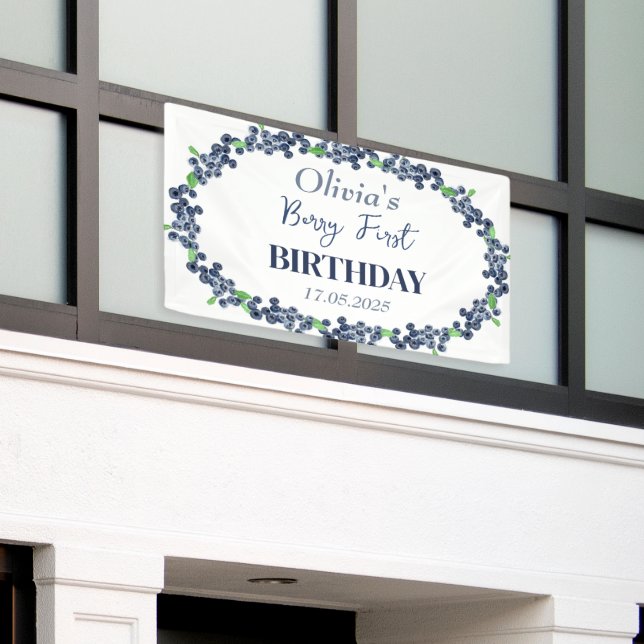 Lona 1.ª fiesta de cumpleaños: Beberry Blueberry Baby G (Edificio exterior)