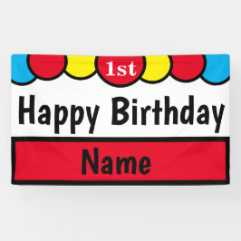 Lona 1r cumpleaños feliz de encargo