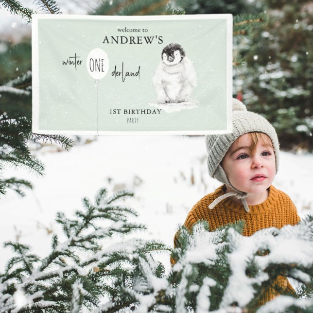 Lona 1st Birthday Winter Wonderland Birthday Welcome (Subido por el creador)