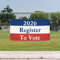 2026 Año de registro rojo blanco y azul para votar