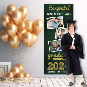 Lona 2026 Boceto de Pizarra Vintage 3 Foto Graduación