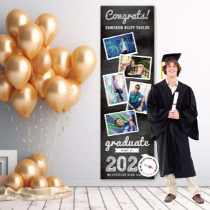 Lona 2026 Retro Pizarra Boceto 5 Foto Graduación