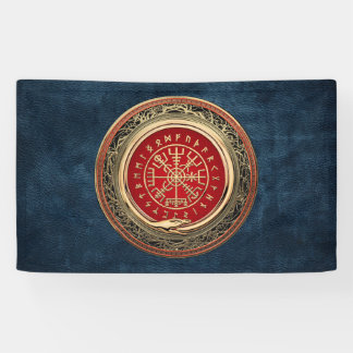 Lona [220] Compás rúnico mágico del oro de Vegvisir -