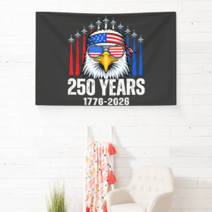 Lona 250 Aniversario USA Águila Patriótica 250º