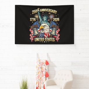 Lona 250 años aniversario americano 1776-2026 bandera d