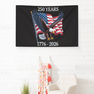 Lona 250 Años Aniversario Estados Unidos Bandera Americ