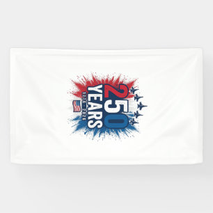Lona 250 Años Aniversario Jets Patrióticos Diseño Vecto