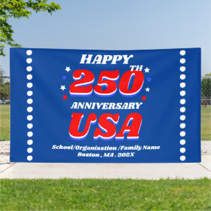 Lona 250 Años Decoración de Celebración Patriótica Edit