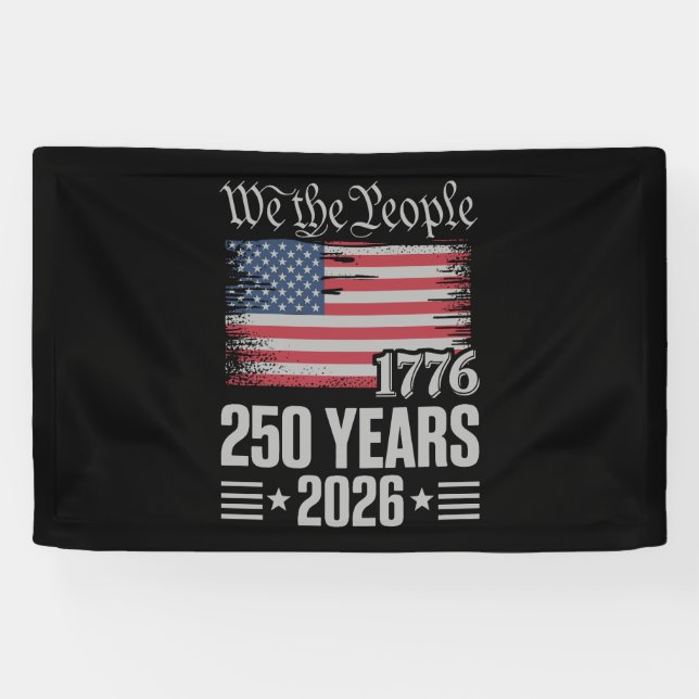 Lona 250 Years 1776 2026 250th Birthday 4th Of July (Horizontal)