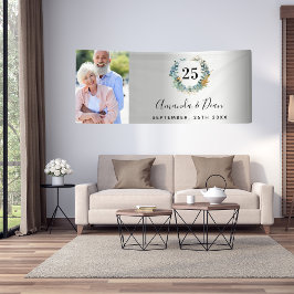 Lona 25.ª foto del aniversario del boda de plata