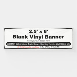 Lona 2,5' x 8' Diseñar su propio cartel