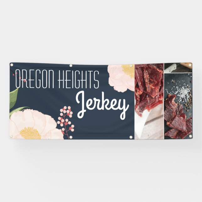 Lona 2.5'x6' Invitación de negocios Cosmos rosados en (Horizontal)