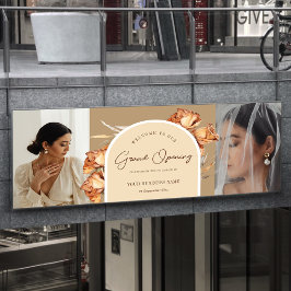 Lona 2 Apertura general del negocio de las flores retro