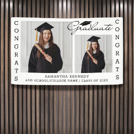 Lona 2 Colaje de Fotos Felicidades Graduado Clase 2026 