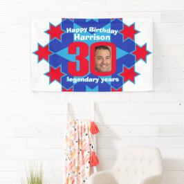 Lona 30.ª estrella de cumpleaños foto de personalizado 