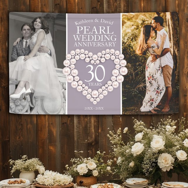 Lona 30.º aniversario del boda de perlas ahora y despué (Subido por el creador)
