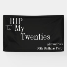 30 cumpleaños RIP Fiesta blanco y negro de 20 años