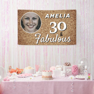 Lona 30 y Fabulous Gold Purpurina 30th Birthday Photo