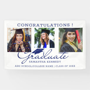 Lona 3 Felicitaciones A Los Collages de fotos Graduando