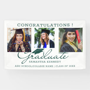 Lona 3 Felicitaciones A Los Collages de fotos Graduando