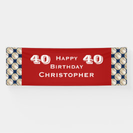 Lona 40.º, 45.º partido de cumpleaños, béisbol rojo azu