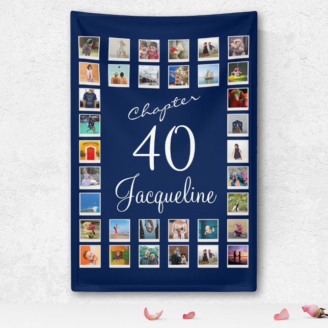 Lona 40.º azul de cumpleaños (Subido por el creador)