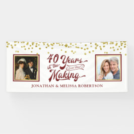 Lona 40° Aniversario Entonces y ahora fotos del Confeti