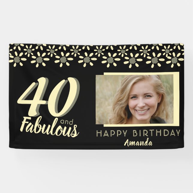 Lona 40 y fabulosa foto acuática de la margarita amaril (Horizontal)