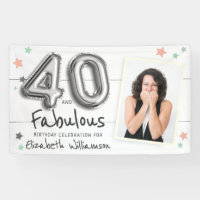 40 y fabuloso Relieve metalizado Estrellas de glob