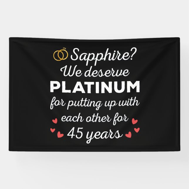 Lona 45° Aniversario Boda I - Pareja Graciosa de Sapphi (Horizontal)