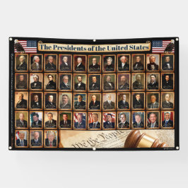 Lona 47 presidentes estadounidenses con cartel al aire 