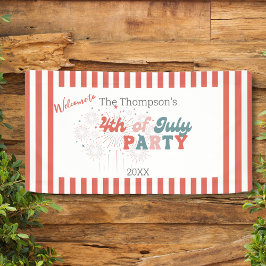 Lona 4 de julio Cartel de fuegos artificiales