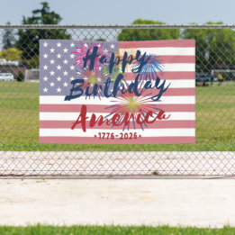 Lona 4 de julio Feliz cumpleaños América Estados Unidos