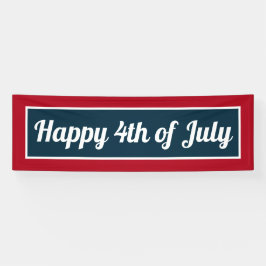 Lona 4 de julio Fiesta azul blanco rojo