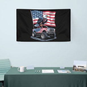 Lona 4 de julio Patriótico Bandera Americana Águila EE.