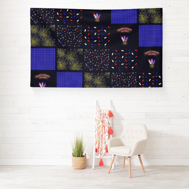 Lona 4 de julio Patrón de parches - 4 de julio (in situ)