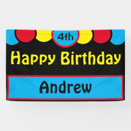 Lona 4to cumpleaños feliz Andrew