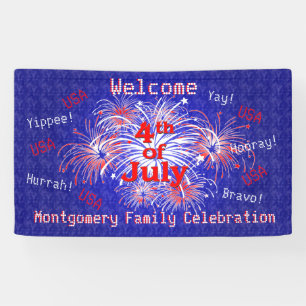 Lona 4to de la recepción de los fuegos artificiales del