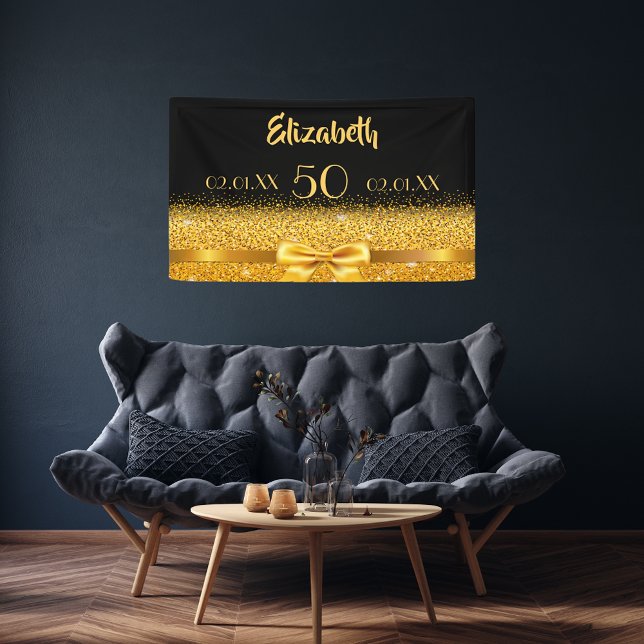 Lona 50.ª fiesta de cumpleaños bienvenida con el nombre (Subido por el creador)