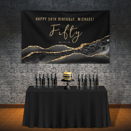 Lona 50.º Anuncio Elegante De La Agata Del Oro Negro