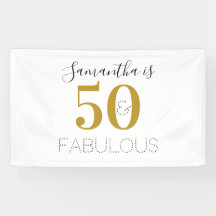 50.º cumpleaños 50 y fabuloso blanco de oro