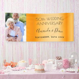 Lona 50.º personalizado del aniversario de los bodas de