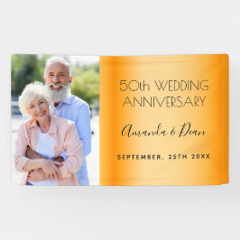 Lona 50.º personalizado del aniversario de los bodas de