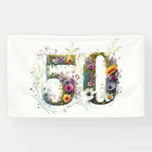 50.º texto decorativo de flores silvestres de cump