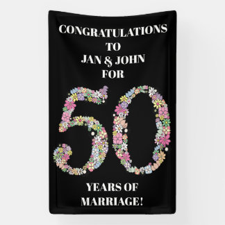 Lona 50 años 50 aniversario del matrimonio Boda