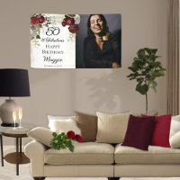 50 y fabulosa fiesta de cumpleaños floral Glam Ros