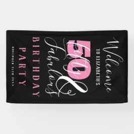 Lona 50 Y Fabulosa Fiesta Elegante 50 de Cumpleaños