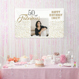 Lona 50 y Fabulous Gold Purpurina Photo 50th Birthday